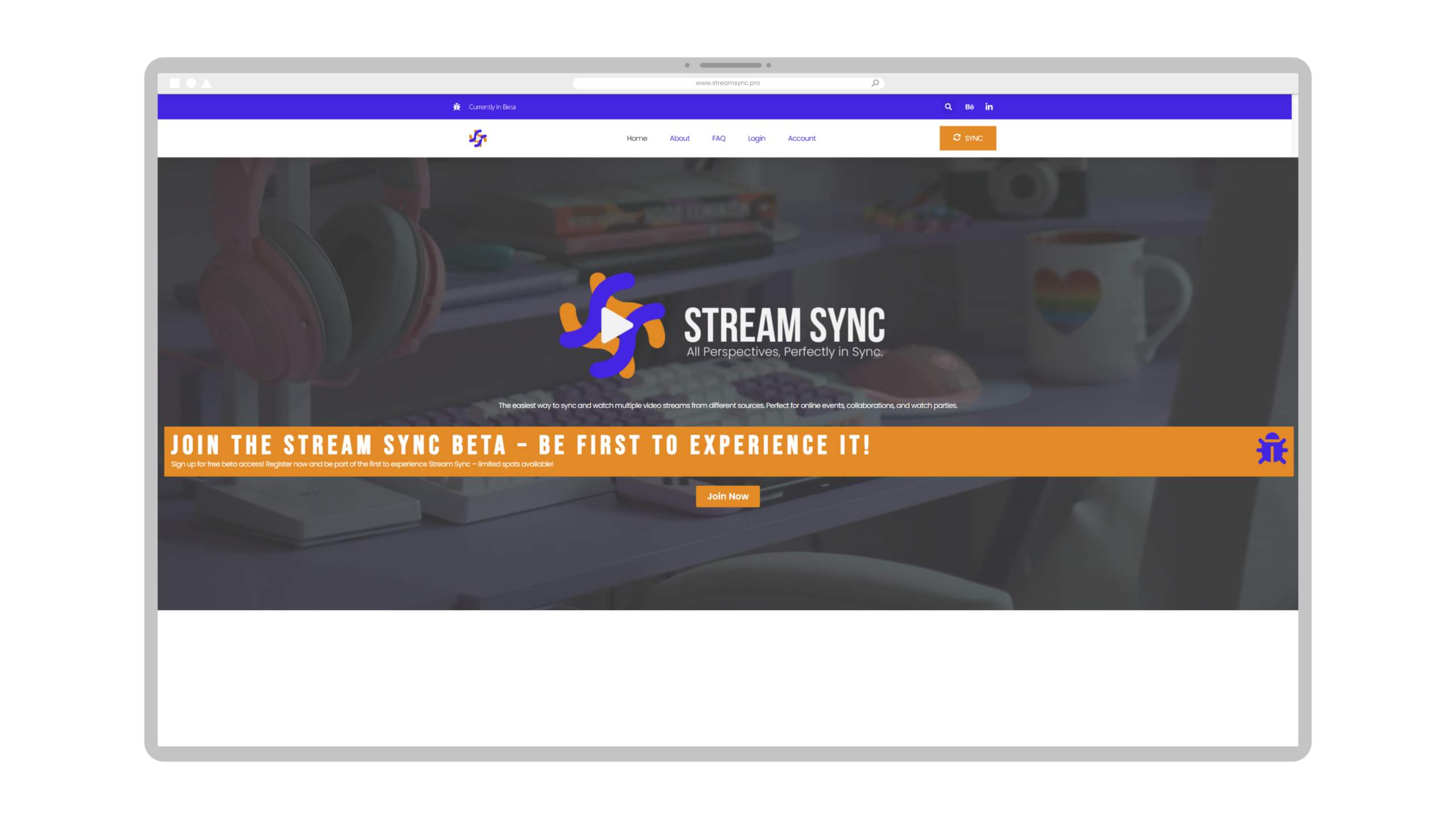 StreamSyncPro - Mockup 01