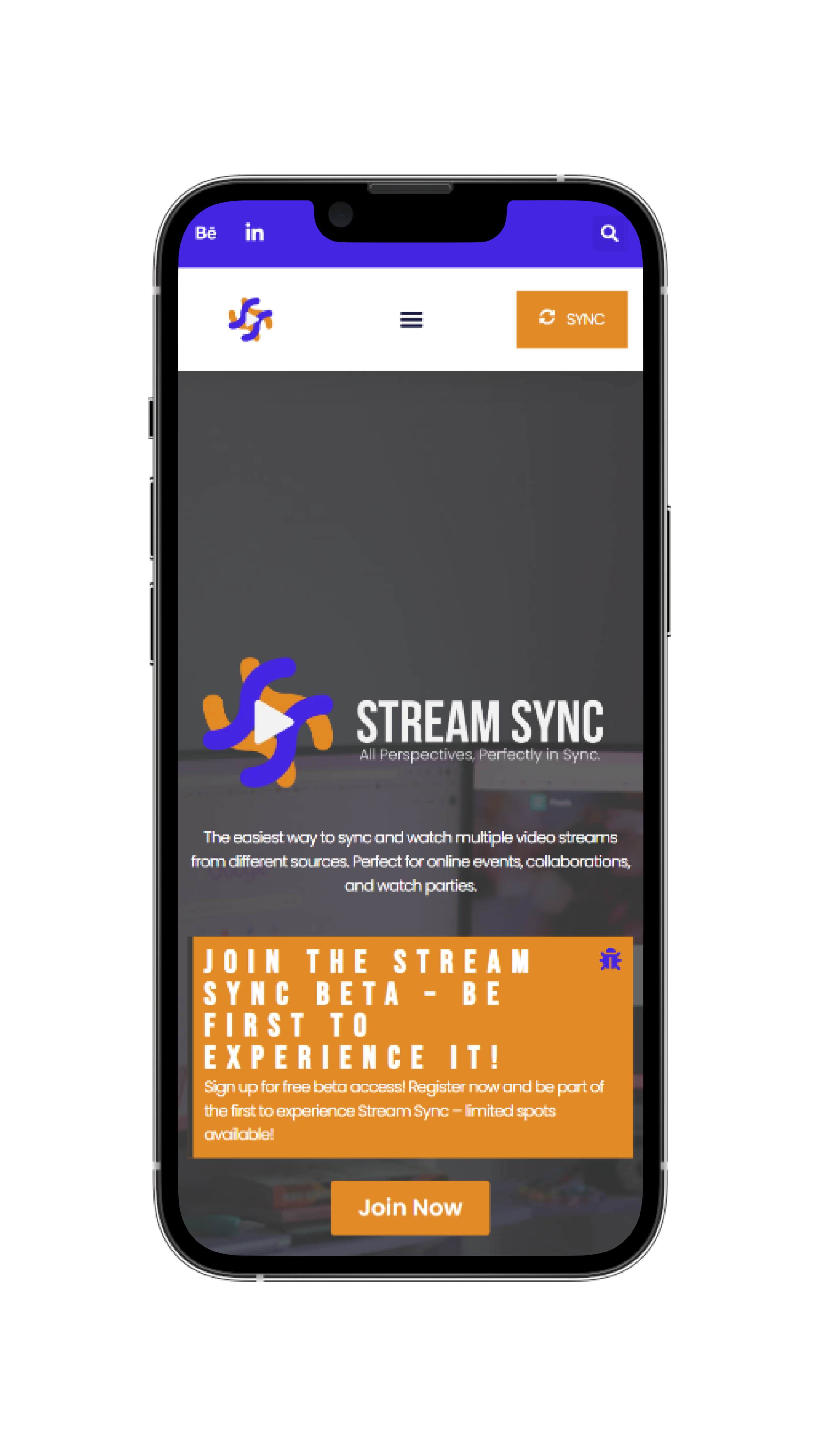 StreamSyncPro - Mockup Mobile 1